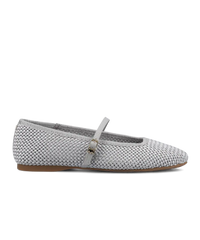 The Hummingbird Mary Jane - Silver Woven Satin