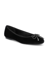 The Hummingbird - Black Velvet Jeweled Bow