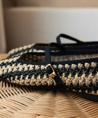 The Hummingbird Mary Jane - Black/Natural Openweave