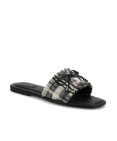 The Kiwi Bow - Black Multi Raffia