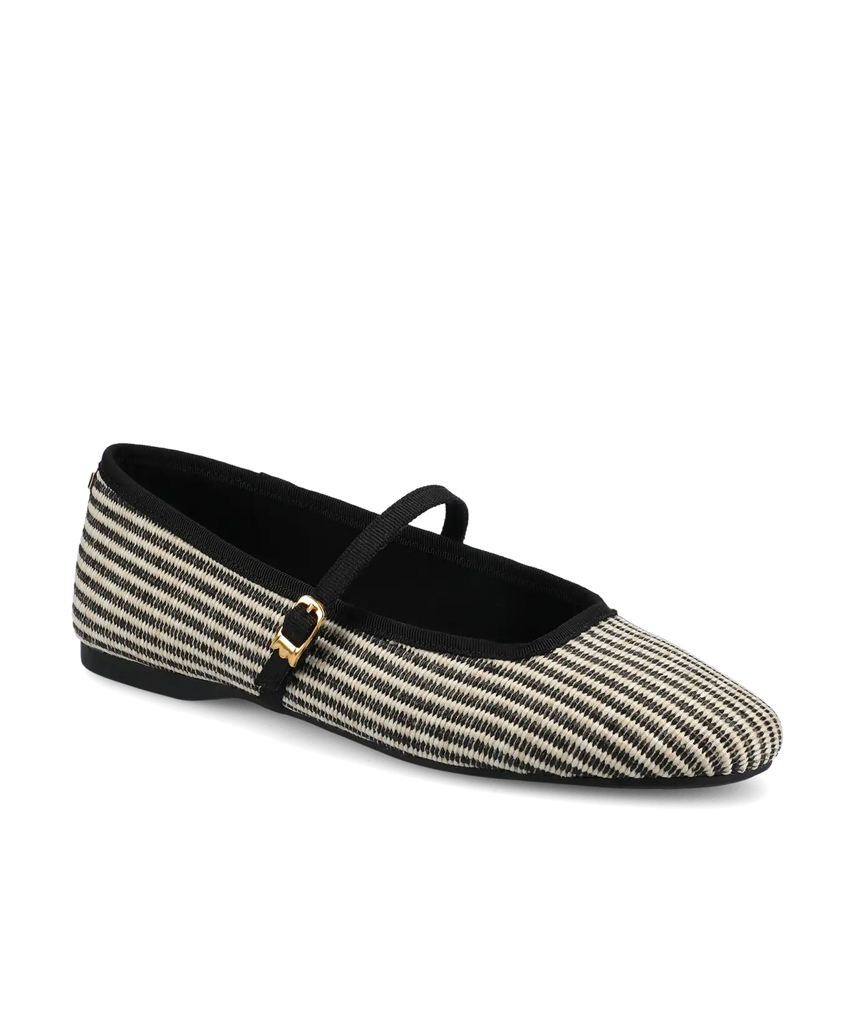 The Hummingbird Mary Jane - Black/Off White Two Tone Raffia