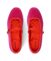 The Hummingbird Mary Jane - Hot Pink Velvet