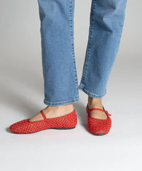 The Hummingbird Mary Jane - Red Openweave