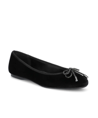 The Hummingbird - Black Velvet Jeweled Bow