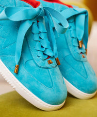 The Jay Sneaker - Aqua Suede