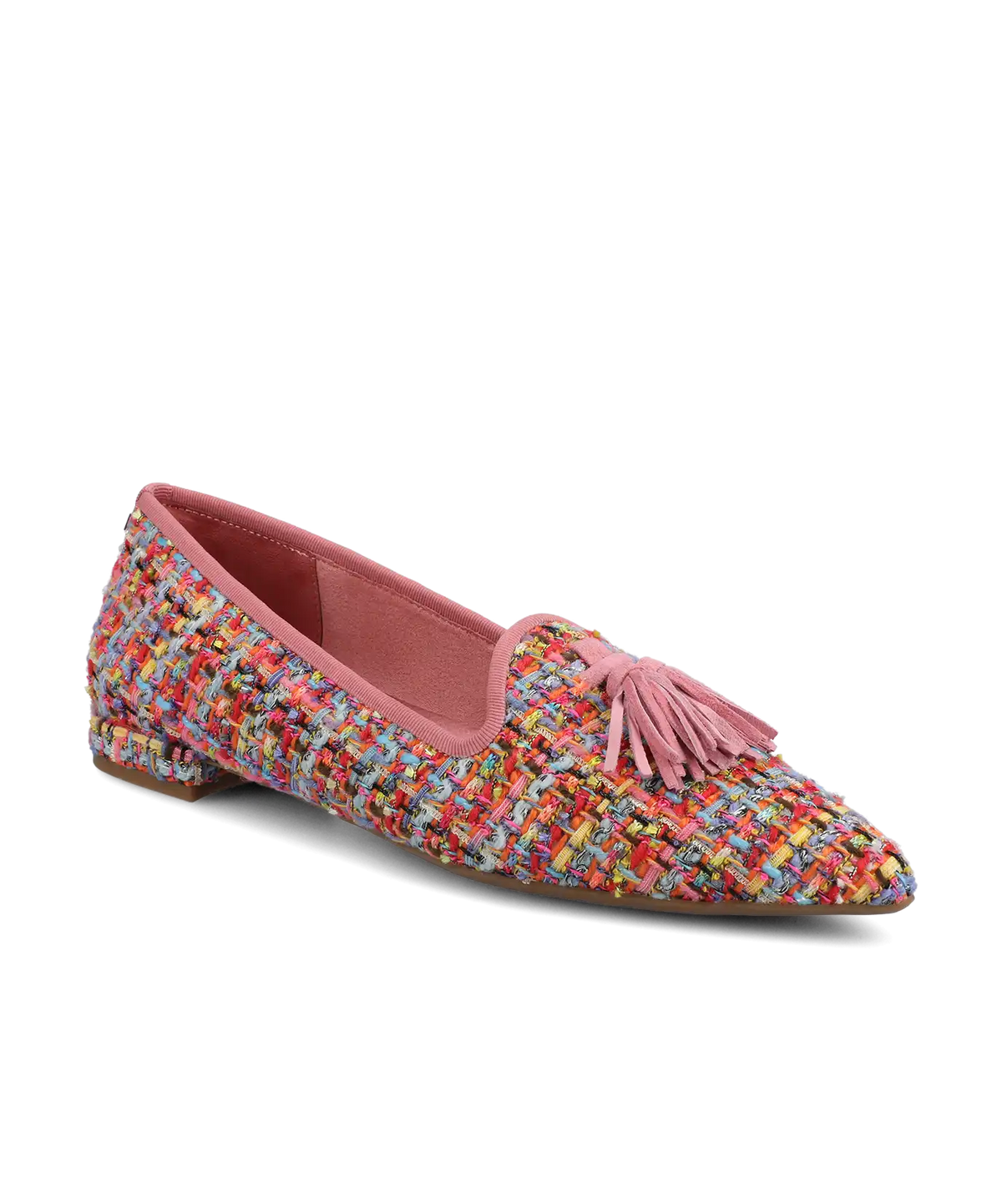 The Starfinch 15 Tassel - Pink Multi Tweed