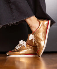 The Speedbird - Vintage Gold Metal Leather